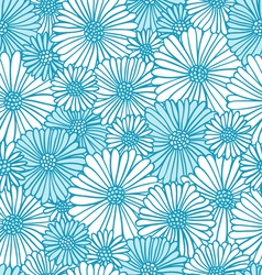 Deep blue floral pattern Royalty Free Vector Image