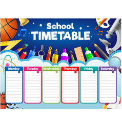 Children schedule banner Royalty Free Vector Image