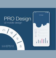 Weather forecast app ux ui design stock royalty free vector