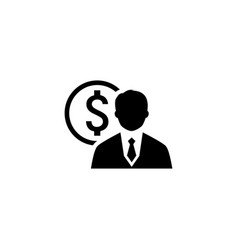 Value icon business concept flat design Royalty Free Vector