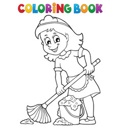 Coloring book chimney sweeper Royalty Free Vector Image