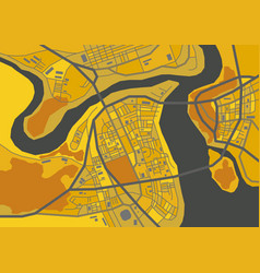 Decorative city map Royalty Free Vector Image - VectorStock