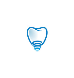 Tooth implant logo teeth outline symbol Royalty Free Vector