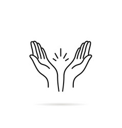 Doodle applause happy people hands high five Vector Image