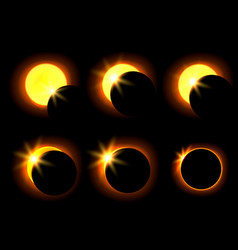 Solar eclipse image astronomical phenomenon of Vector Image