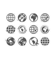 Globe sketch map world hand drawn globe earth vector image