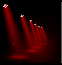 Glowing red spotlights Royalty Free Vector Image