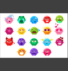 Thorny balls in different colors Royalty Free Vector Image