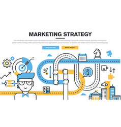 Business winning strategy scheme colorful poster vector image