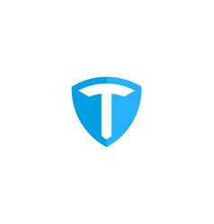 Abstract letter t shield logo design template Vector Image