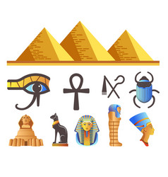 Egyptian gods and goddess pharaoh egypt diety Vector Image