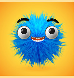 High-detailed 3d fur smiley emoticon Royalty Free Vector