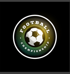 Football soccer circular logo modern professional Vector Image