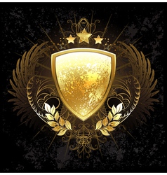 Shield with wings Royalty Free Vector Image - VectorStock
