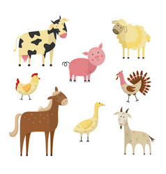 Farm animals icons Royalty Free Vector Image - VectorStock