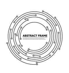 Abstract technology round frame Royalty Free Vector Image