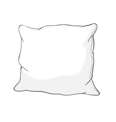 Sketch of pillow art pillow isolated white pillow Vector Image