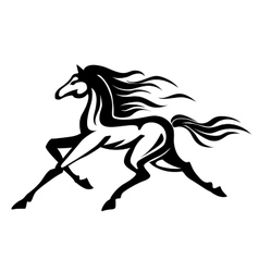 Horse silhouette ripping paper Royalty Free Vector Image