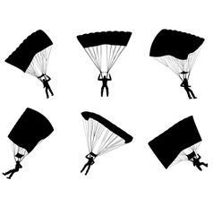 Parachute silhouette Royalty Free Vector Image