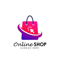 Lets shopping logo design template shop icon Vector Image