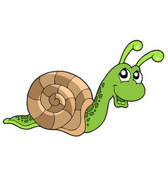 Snail with shell house Royalty Free Vector Image