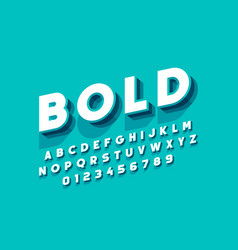 Modern bold typeface font design alphabet letters Vector Image