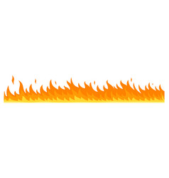 Fire flame banner horizontal flat style Royalty Free Vector