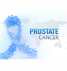 Blue ribbon - prostate cancer awareness Royalty Free Vector