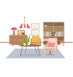 Retro interior Royalty Free Vector Image - VectorStock