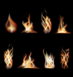 Burning flames background Royalty Free Vector Image