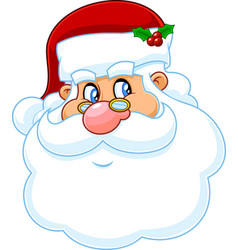 Classic santa claus head Royalty Free Vector Image