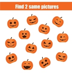 Find the same pictures children educational game Vector Image