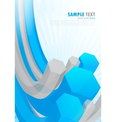 Background with 3d hexagon Royalty Free Vector Image