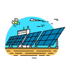 Alternative energy power solar electricity panel Vector Image
