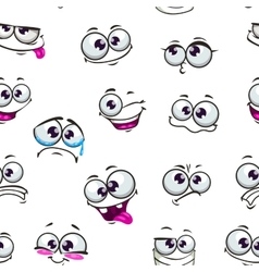 Seamless pattern with cute cartoon funny planets Vector Image