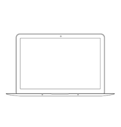 Laptop sketch Royalty Free Vector Image - VectorStock