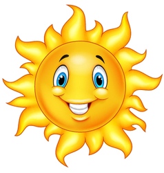 Cute smiling sun cartoon Royalty Free Vector Image