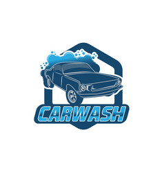 Car painting logo with spray gun and unique Vector Image