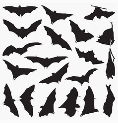 Flying bats silhouettes Royalty Free Vector Image