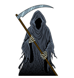 Grim reaper coloring book Royalty Free Vector Image