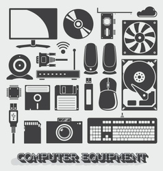 Stylish Simple External Computer Parts Royalty Free Vector