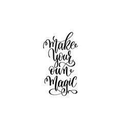 Make A Wish - Black And White Hand Lettering Vector Image