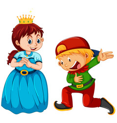 Prince and princess set Royalty Free Vector Image