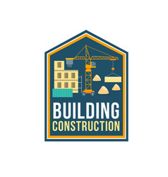 House construction company identity with suburban Vector Image