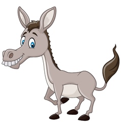 Cute baby donkey cartoon Royalty Free Vector Image