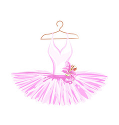 Ballet tutu on a hanger Royalty Free Vector Image