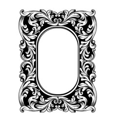 Baroque mirror frame imperial decor design Vector Image