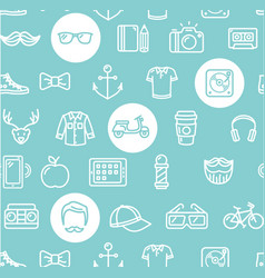 Colorful vintage hipsters icons Royalty Free Vector Image