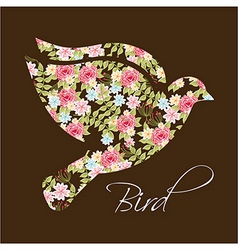 Bird design over brown background Royalty Free Vector Image