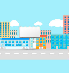 Ocean view with the cloud board blank space Vector Image